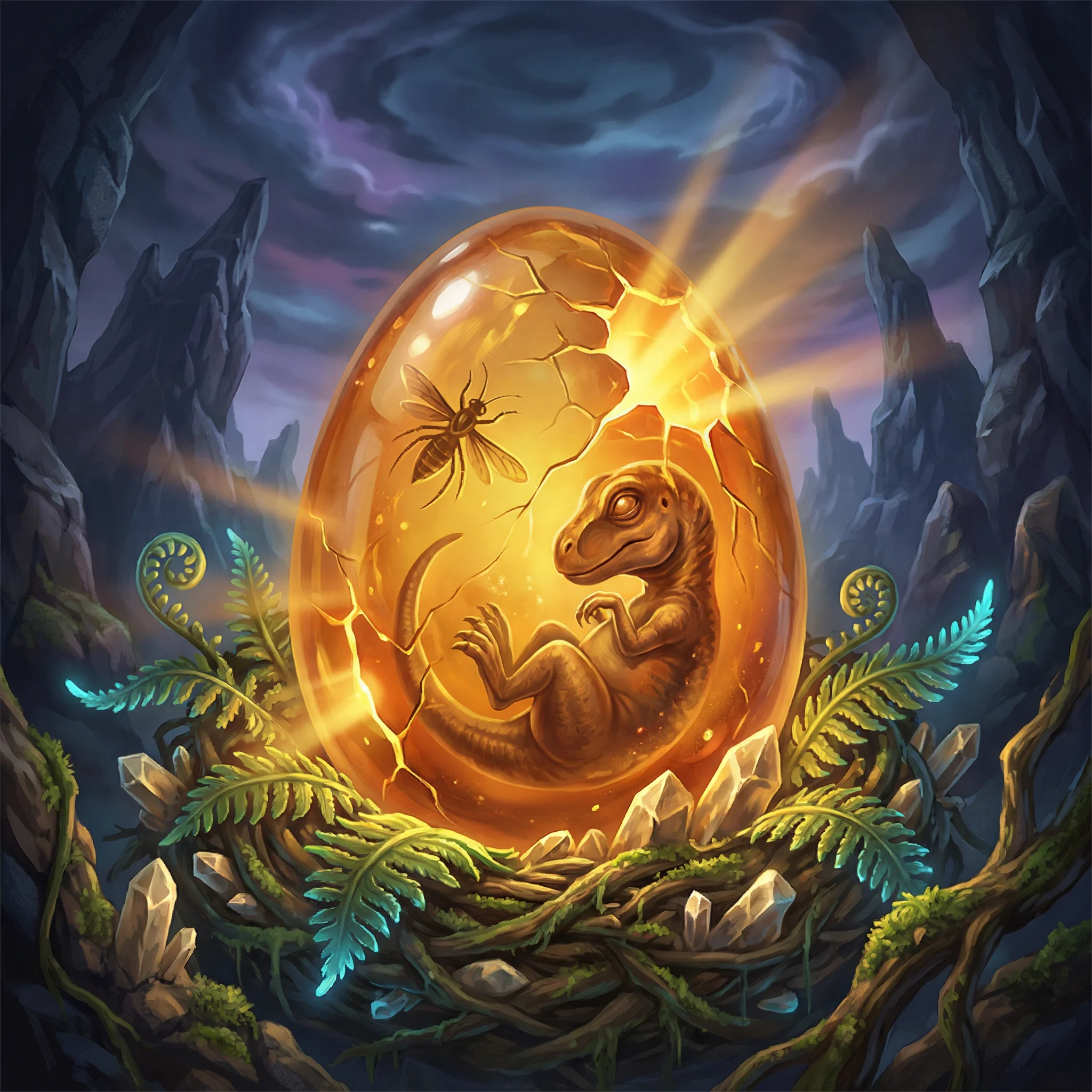 琥珀恐龙蛋，藏着远古智慧的 星空棋牌 史前孵化之选